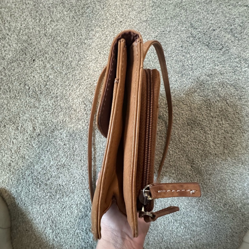 💎Vintage Fossil Archive Brown Leather Shoulder Bag Classic Minimalist Purse - Picture 6 of 7